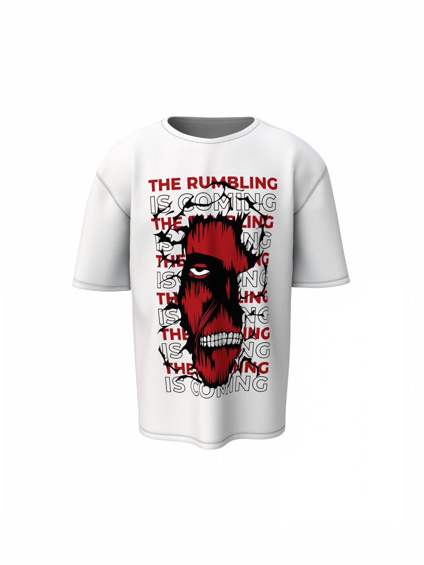 Rumbling Oversized T-Shirts for Bold Anime Streetwear Style