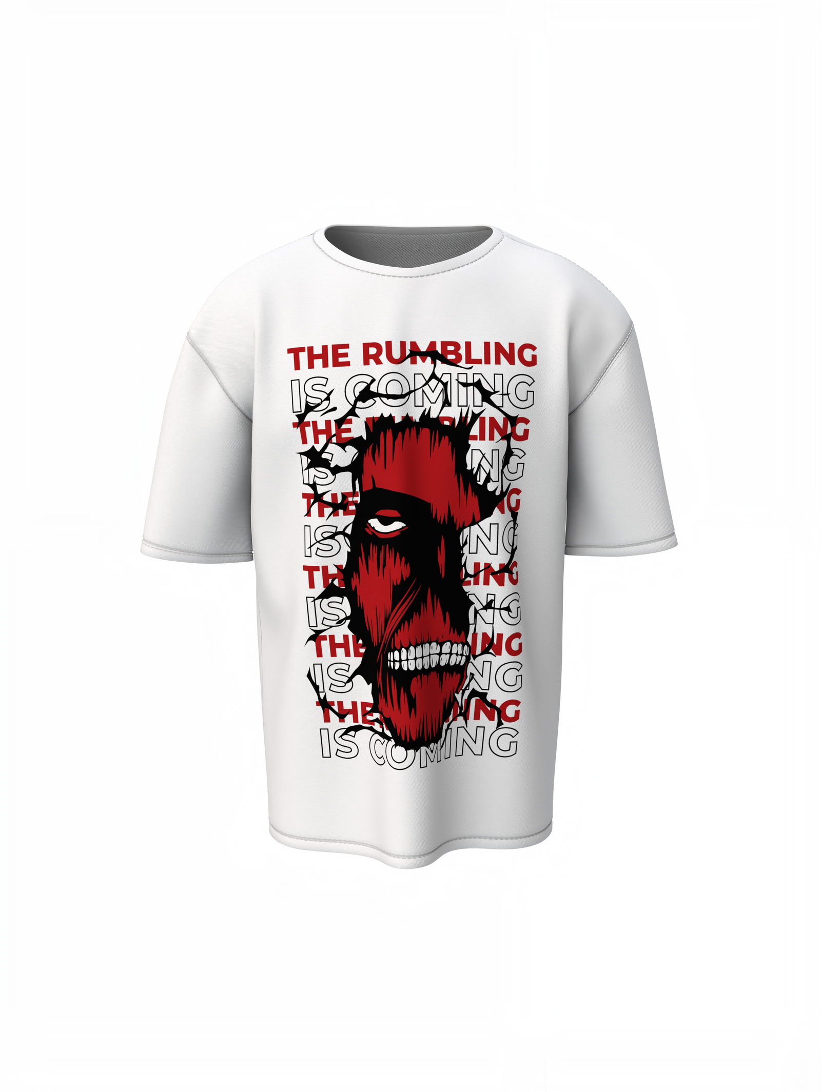 Rumbling Oversized T-Shirts for Bold Anime Streetwear Style