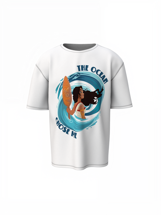 Moana Graphic Oversized T-Shirt Trendy Cartoon Streetwear