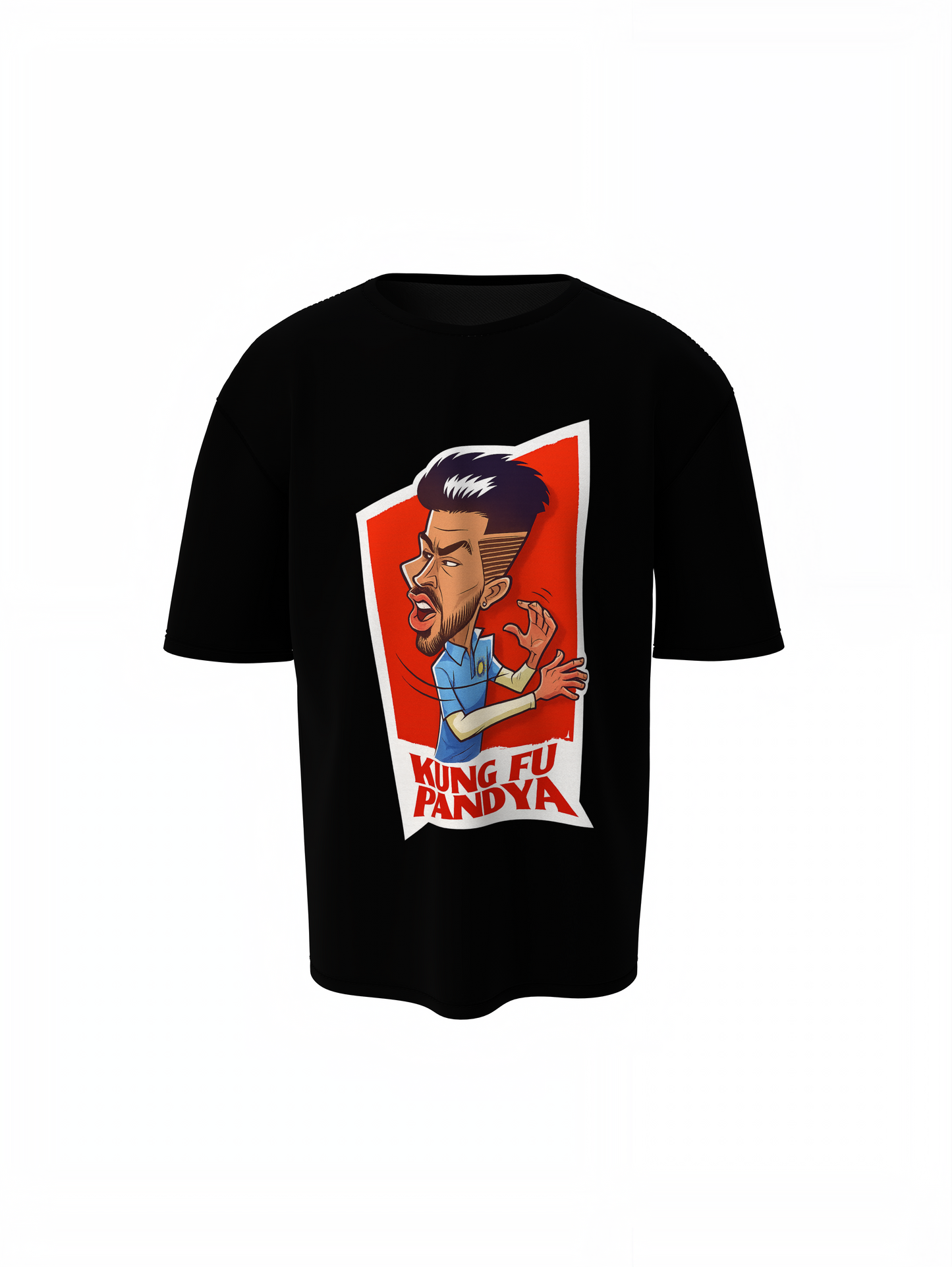Kung Fu Pandya Portrait Oversized T-Shirts