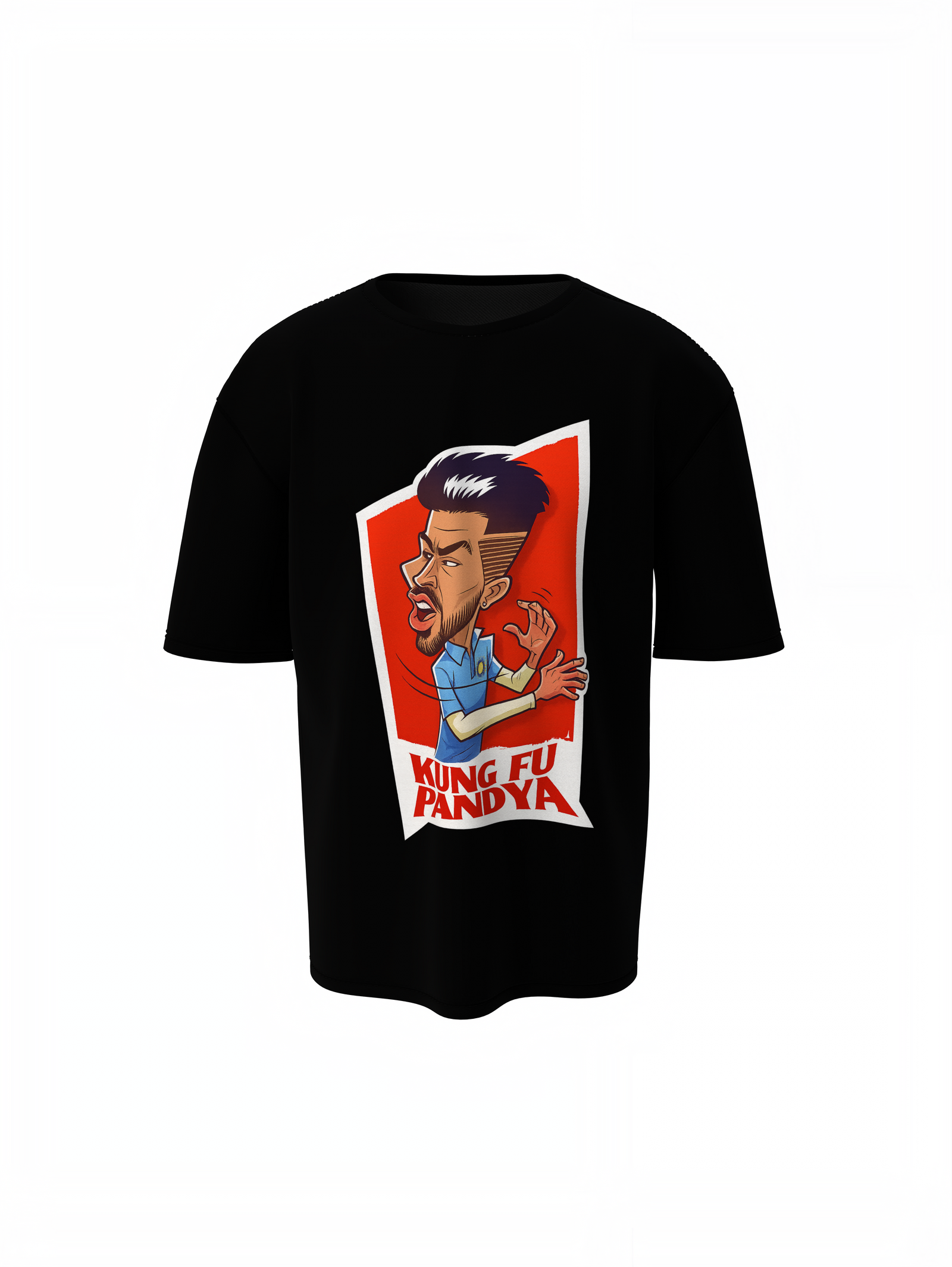 Kung Fu Pandya Portrait Oversized T-Shirts
