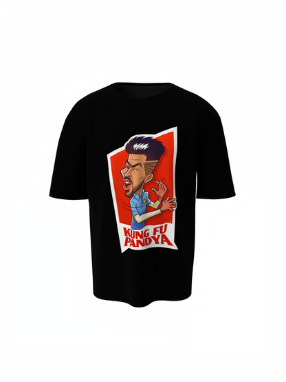 Kung Fu Pandya Portrait Oversized T-Shirts