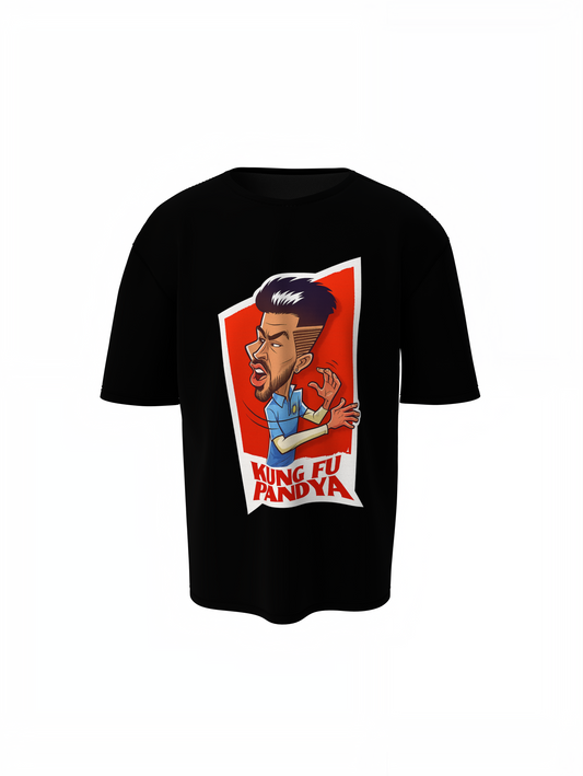 Kung Fu Pandya Portrait Oversized T-Shirts