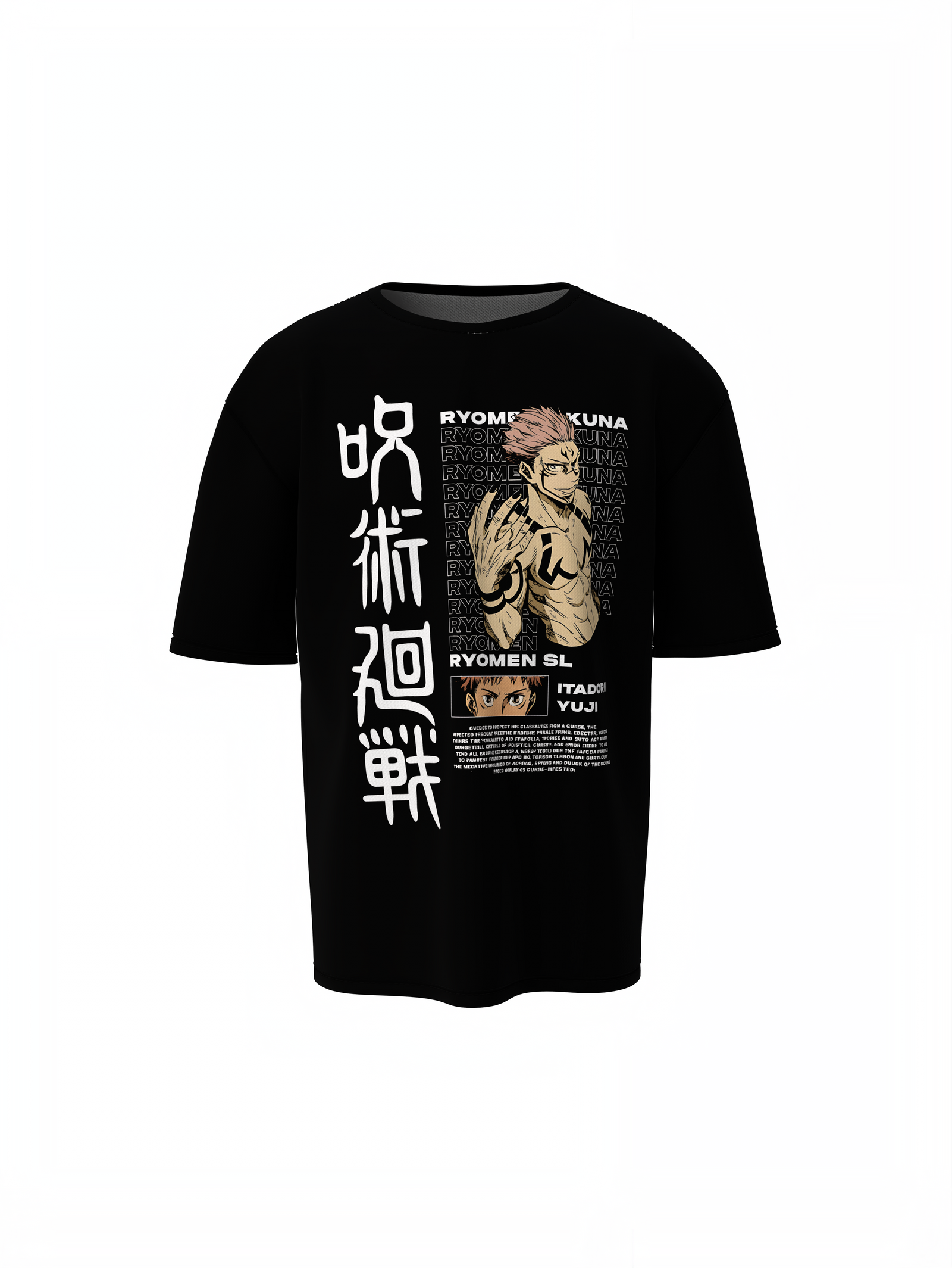 Ryomen Kuna Oversized T-Shirts for Anime Streetwear Outfits