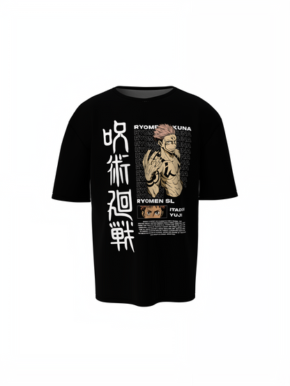 Ryomen Kuna Oversized T-Shirts for Anime Streetwear Outfits