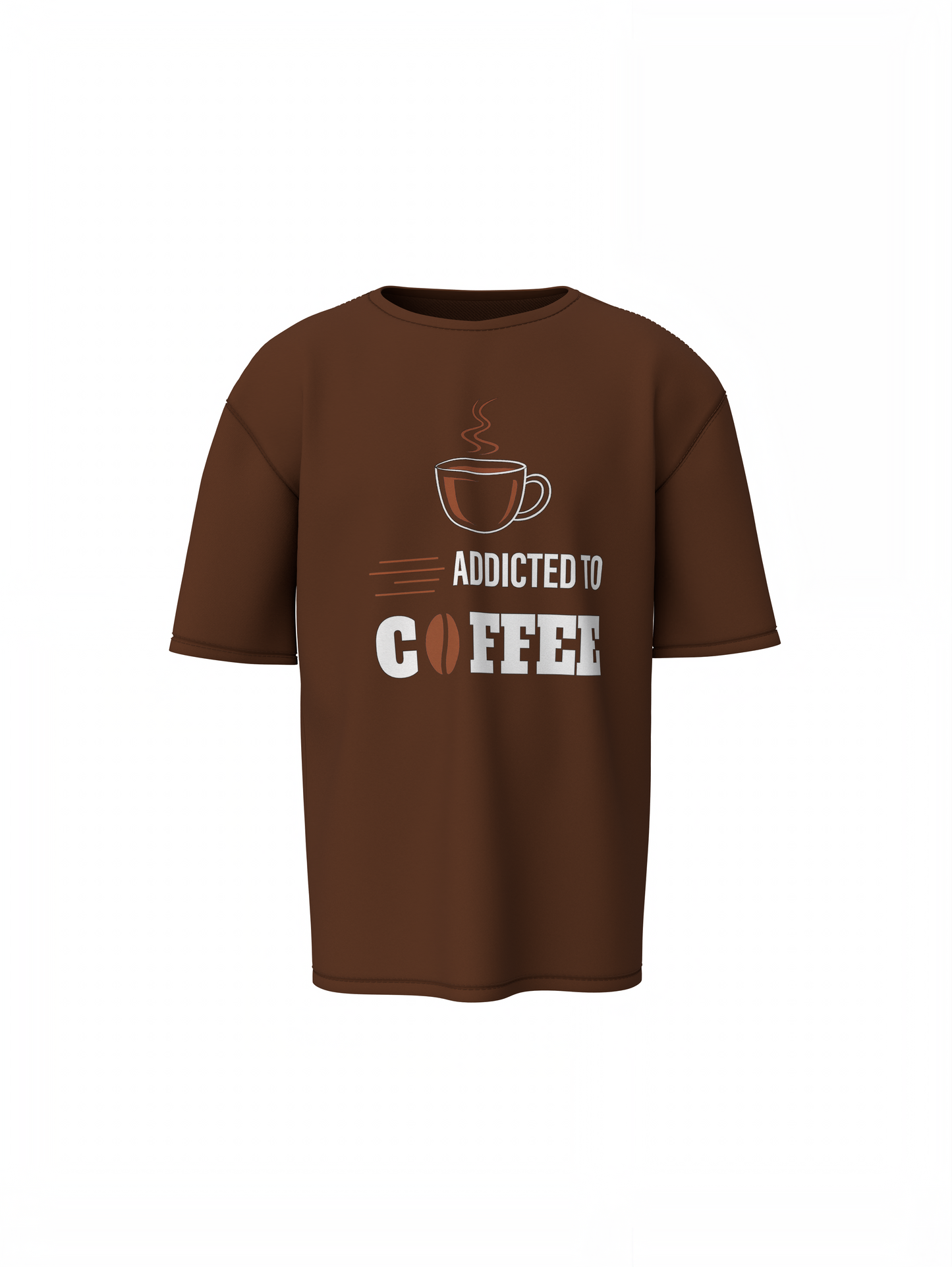 Addicted To Coffee Oversized T-Shirt Men Stylish Streetwear