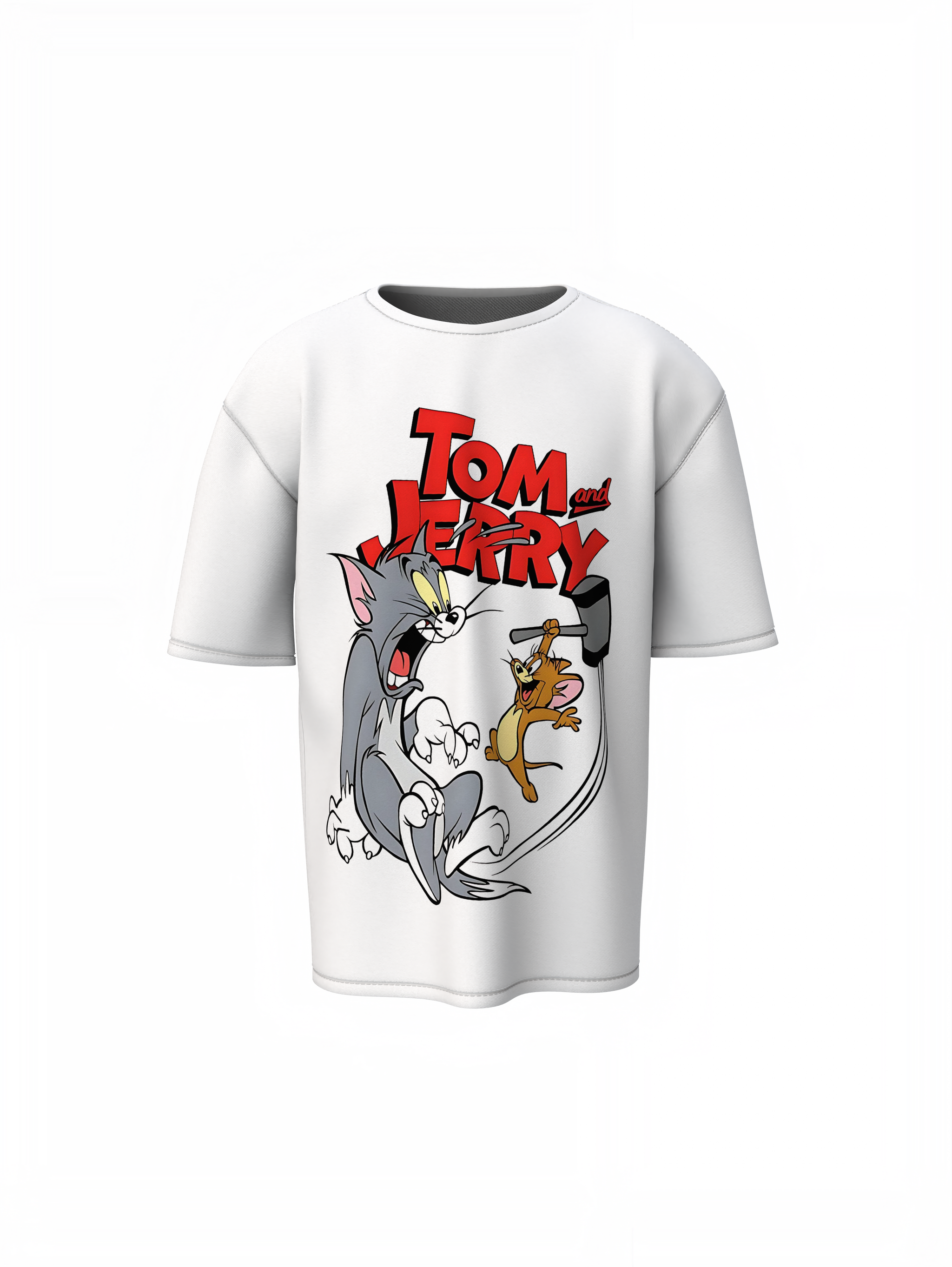 Tom And Jerry Cartoon Oversized T-Shirts