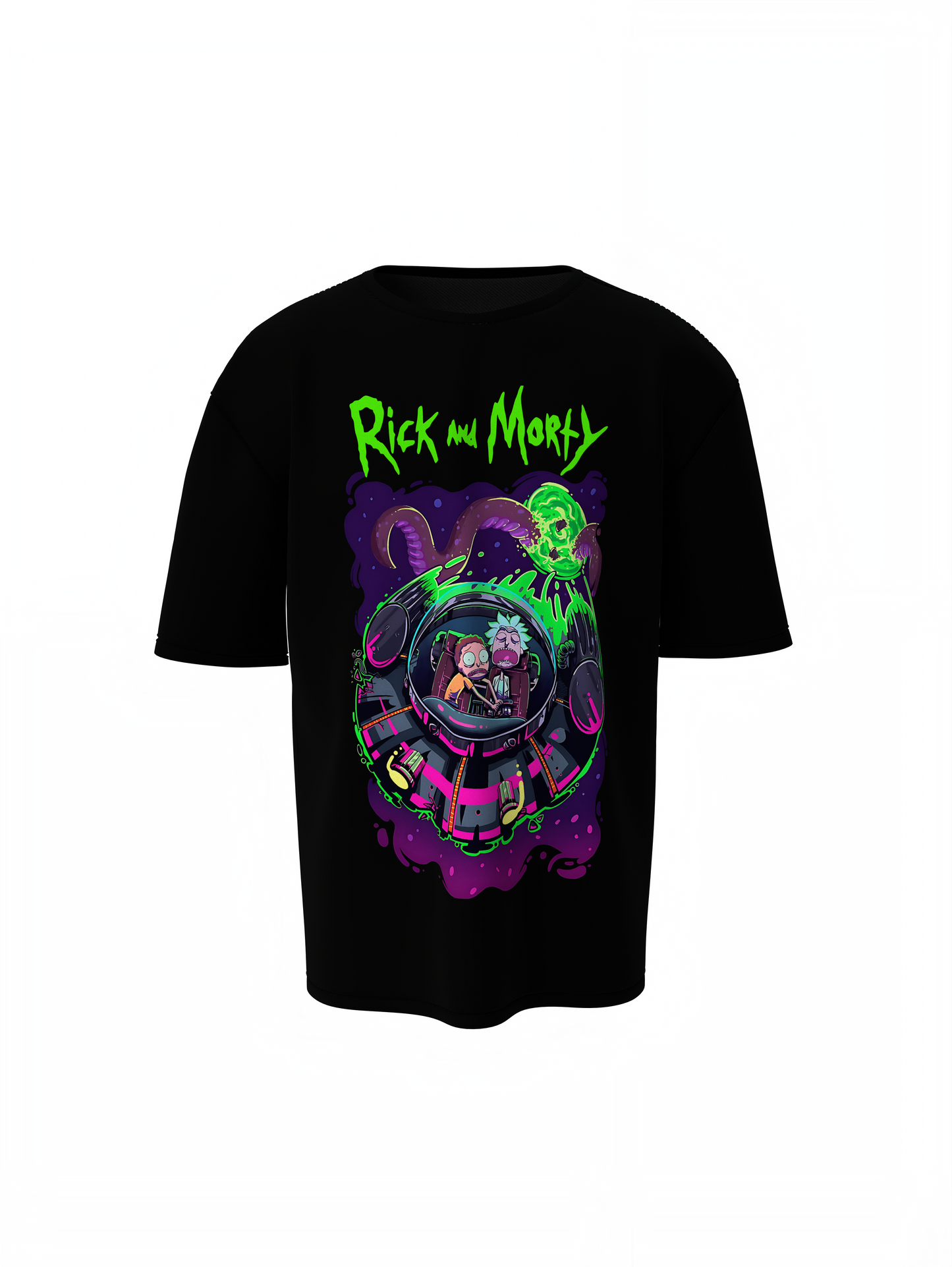 Space Vehicle Morty Oversized T-Shirts