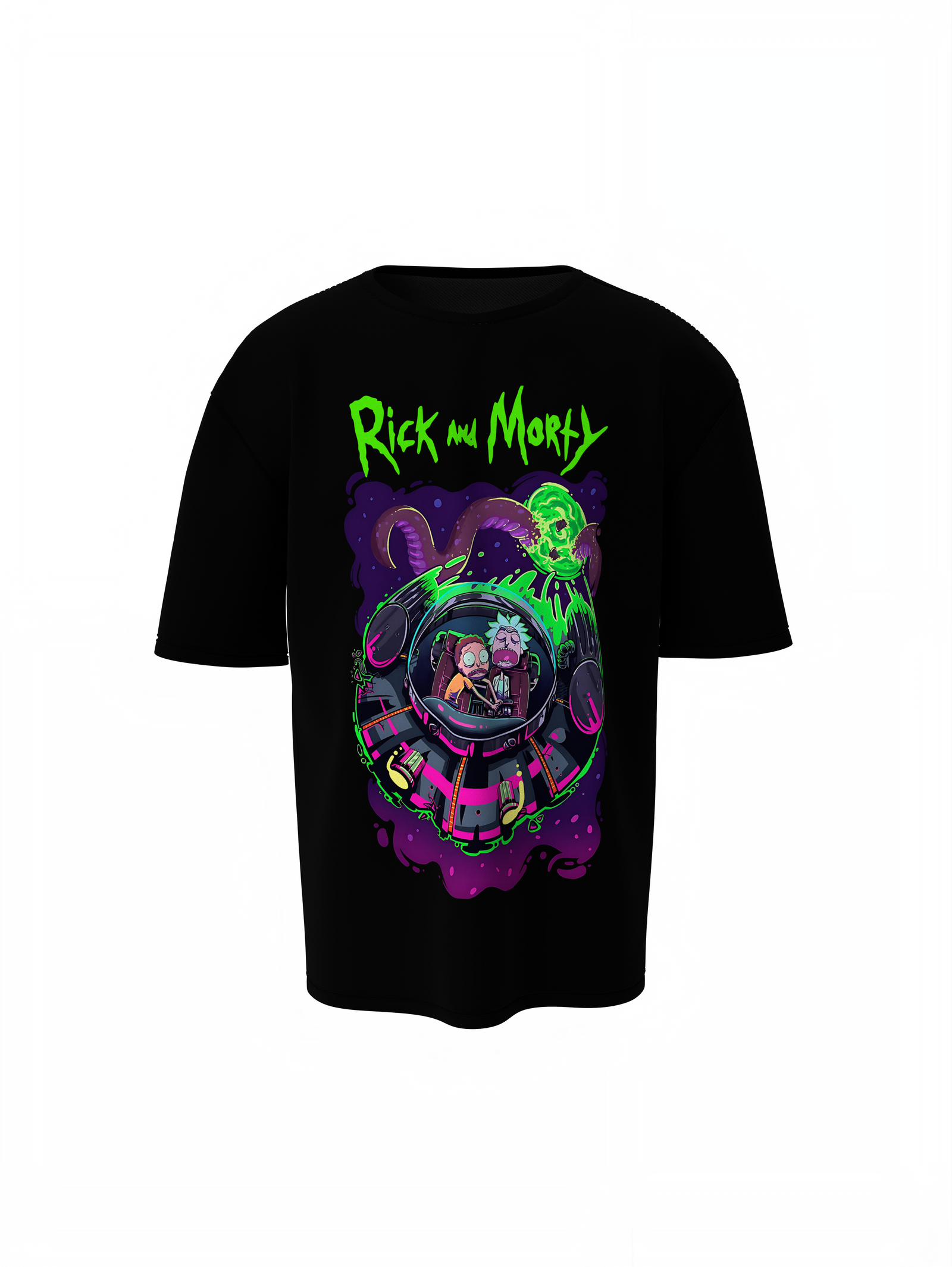 Space Vehicle Morty Oversized T-Shirts