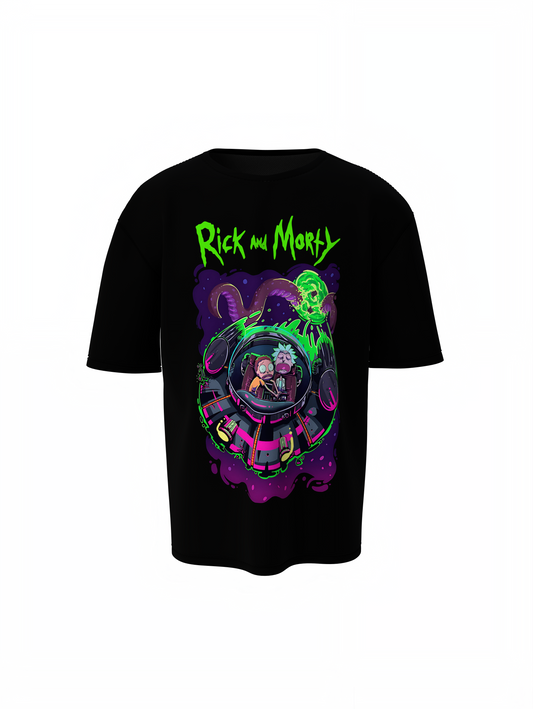 Space Vehicle Morty Oversized T-Shirts