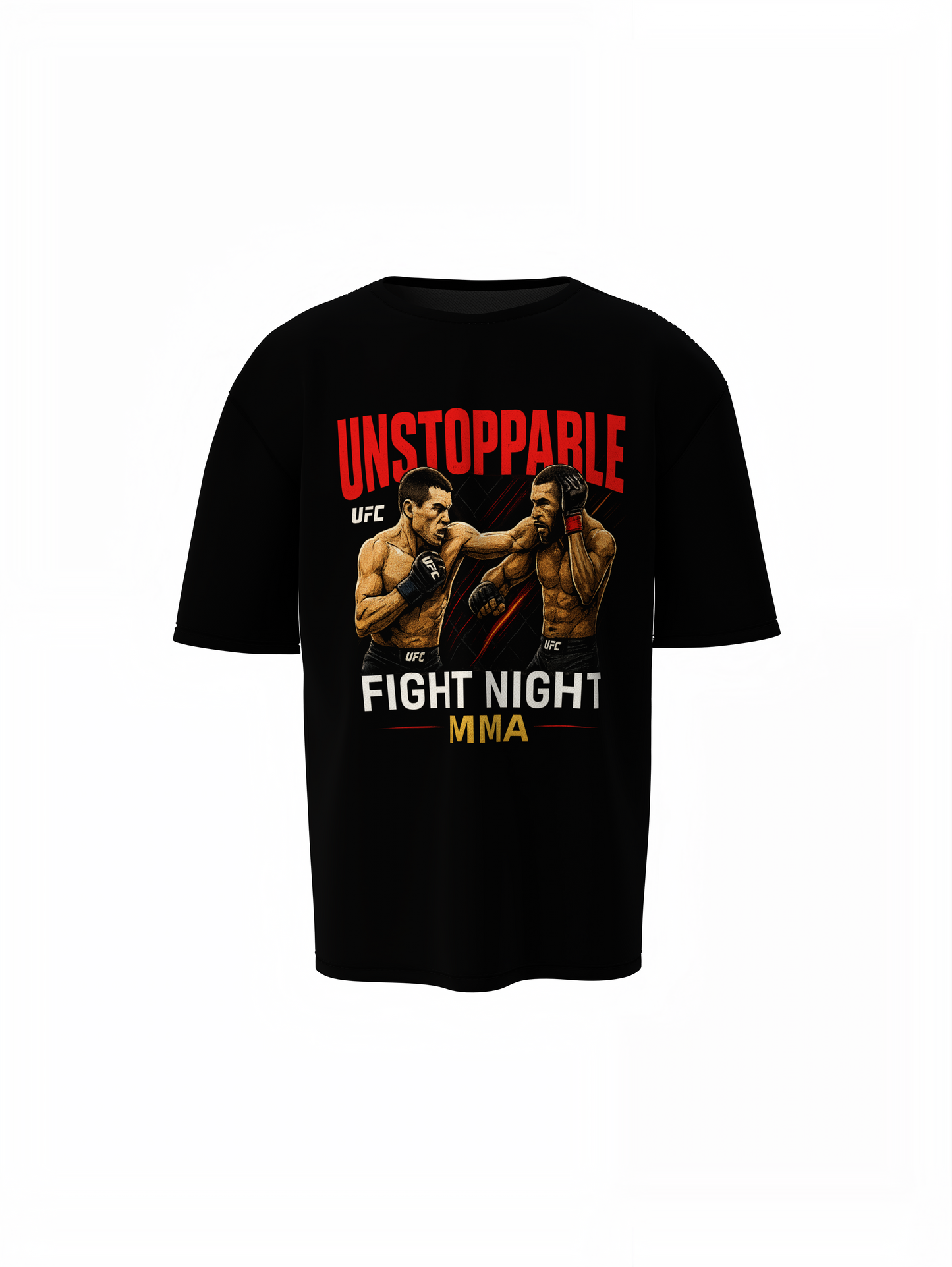 UFC Unstoppable Fight Oversized T-Shirt for Gym Fan Style Tee
