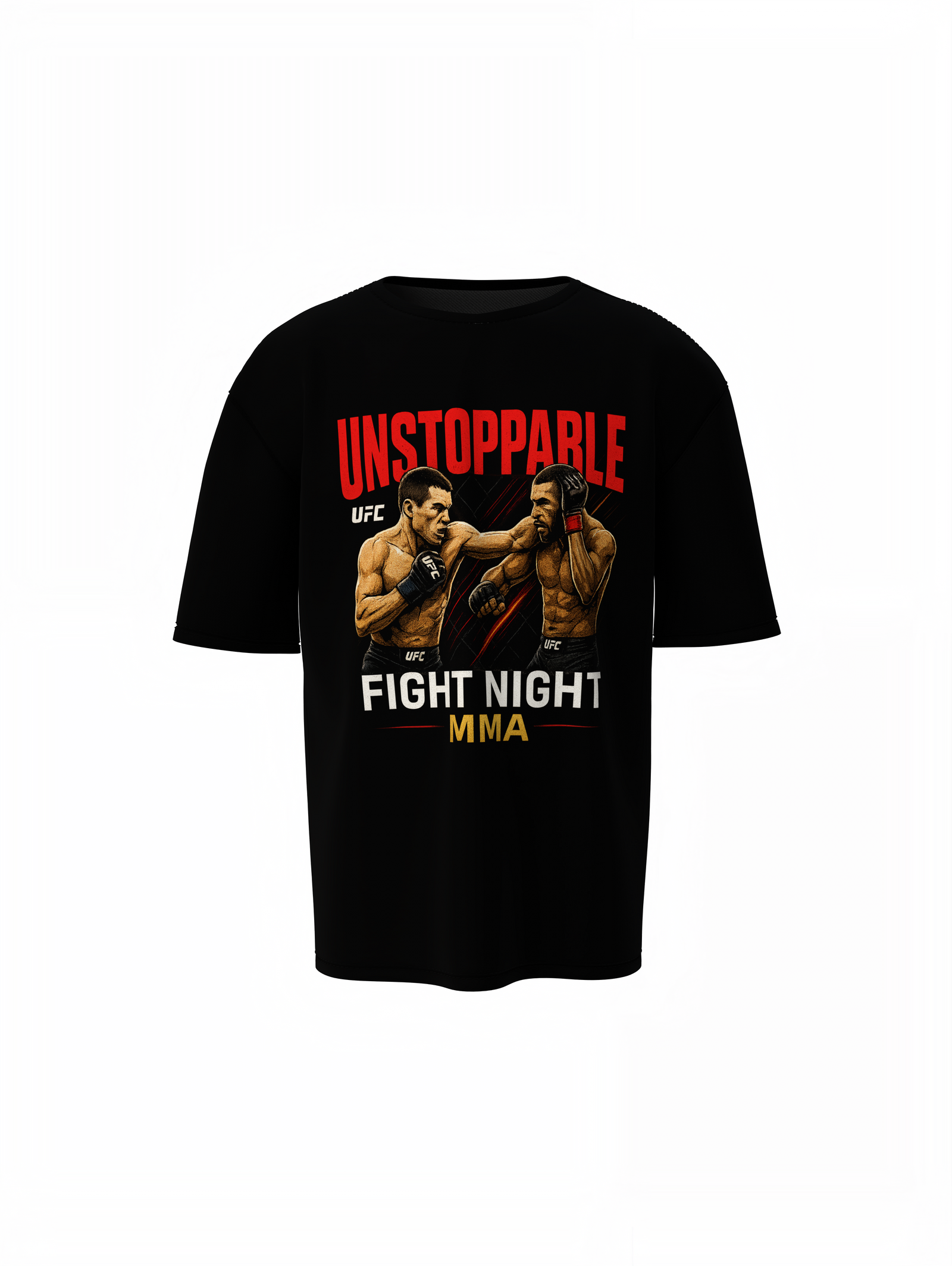 UFC Unstoppable Fight Oversized T-Shirt for Gym Fan Style Tee
