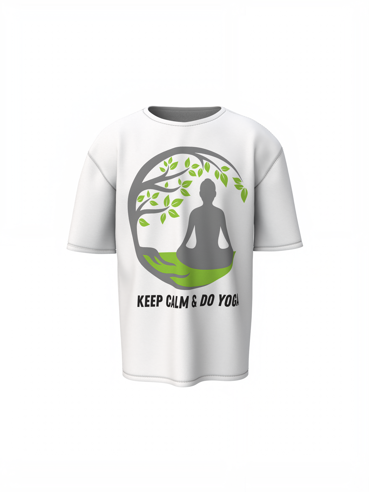 Keep Calm Oversized Yoga T-Shirt Relaxed Mindful Streetwear
