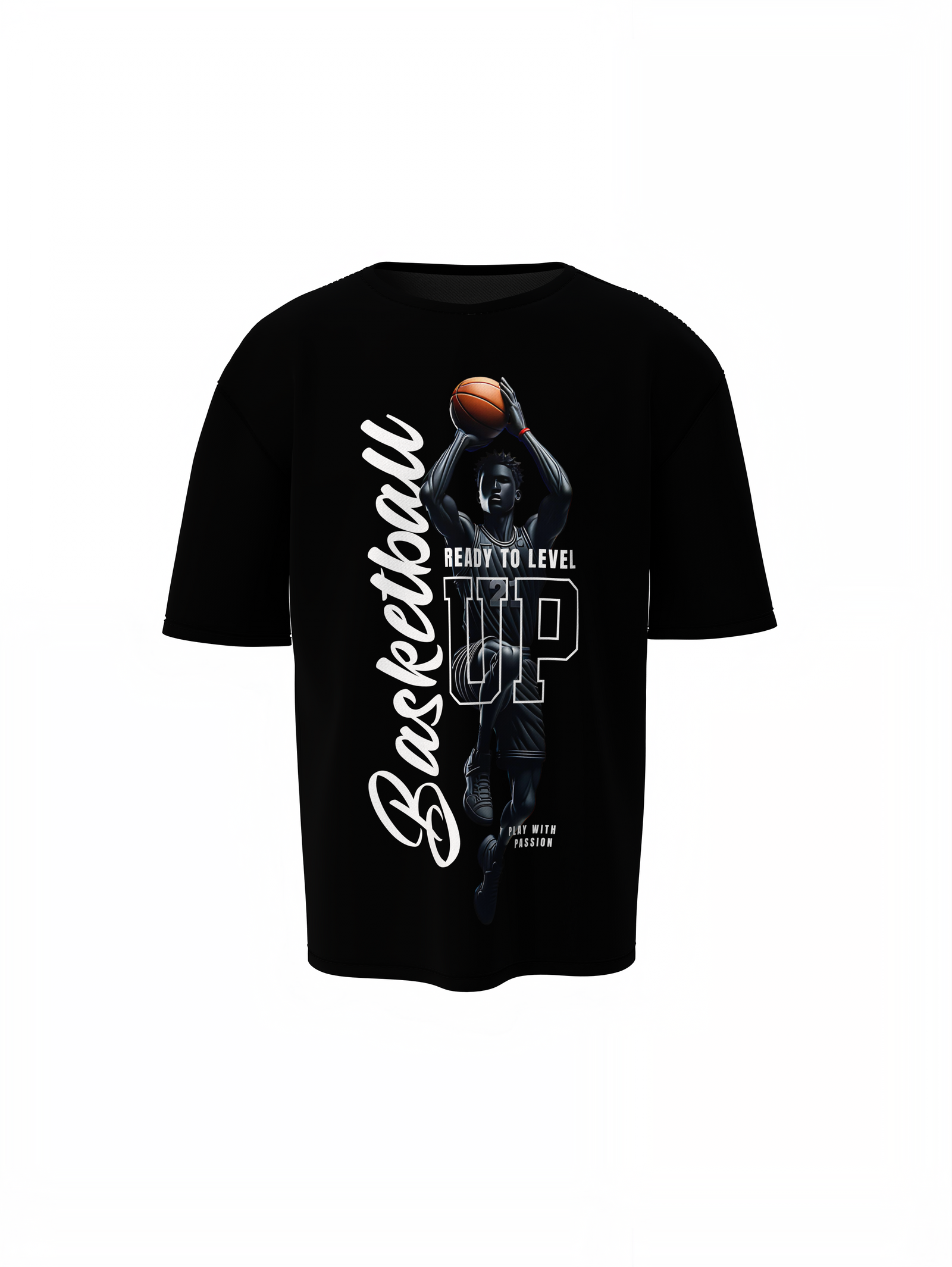Ready To Level Oversized T-Shirt Graphic Casual Streetwear