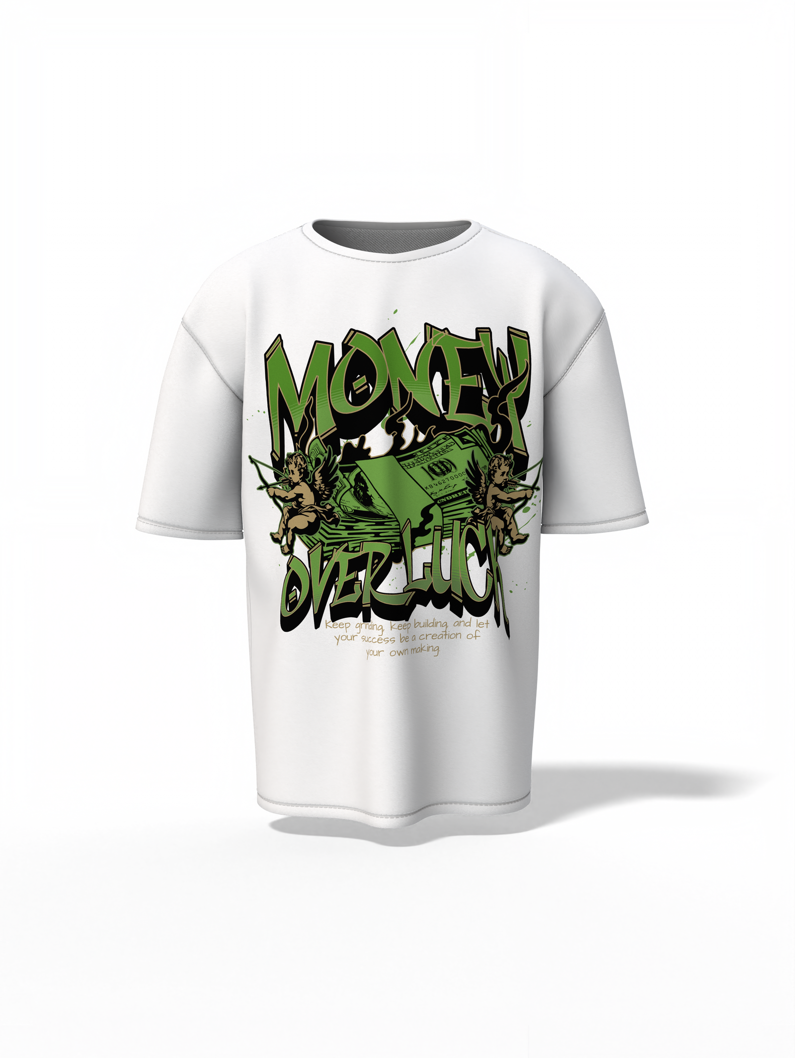Money Over Luck Oversized T-Shirt – Bold & Stylish