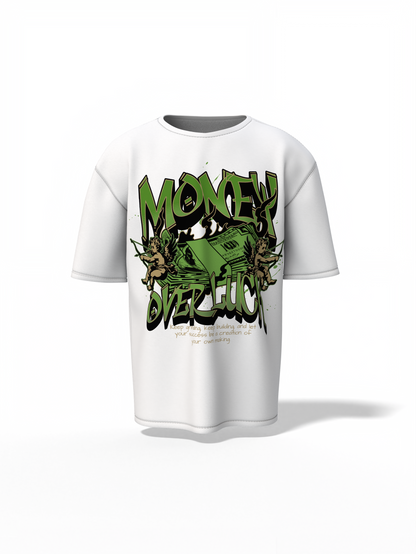 Money Over Luck Oversized T-Shirt – Bold & Stylish