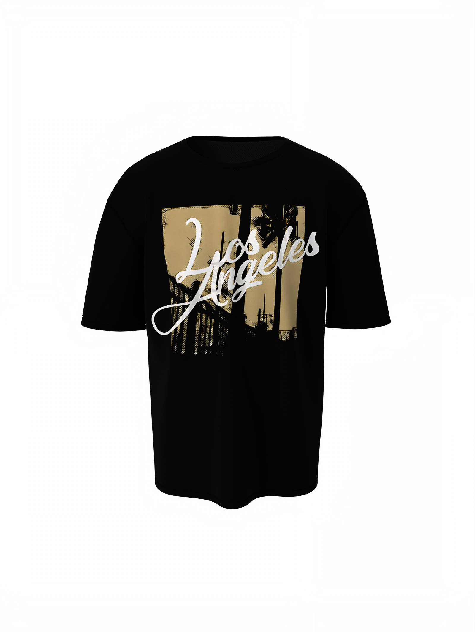 Los Angeles Black Oversized T-Shirts