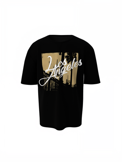 Los Angeles Black Oversized T-Shirts
