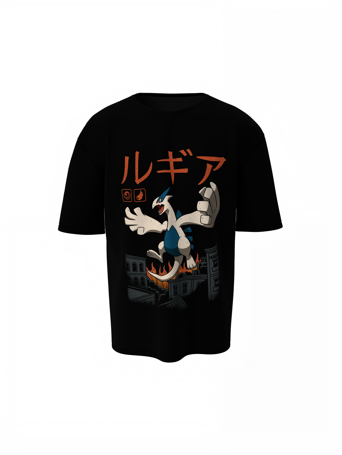 Lugia Oversized T-Shirts Pokémon Streetwear Graphic Style Tee