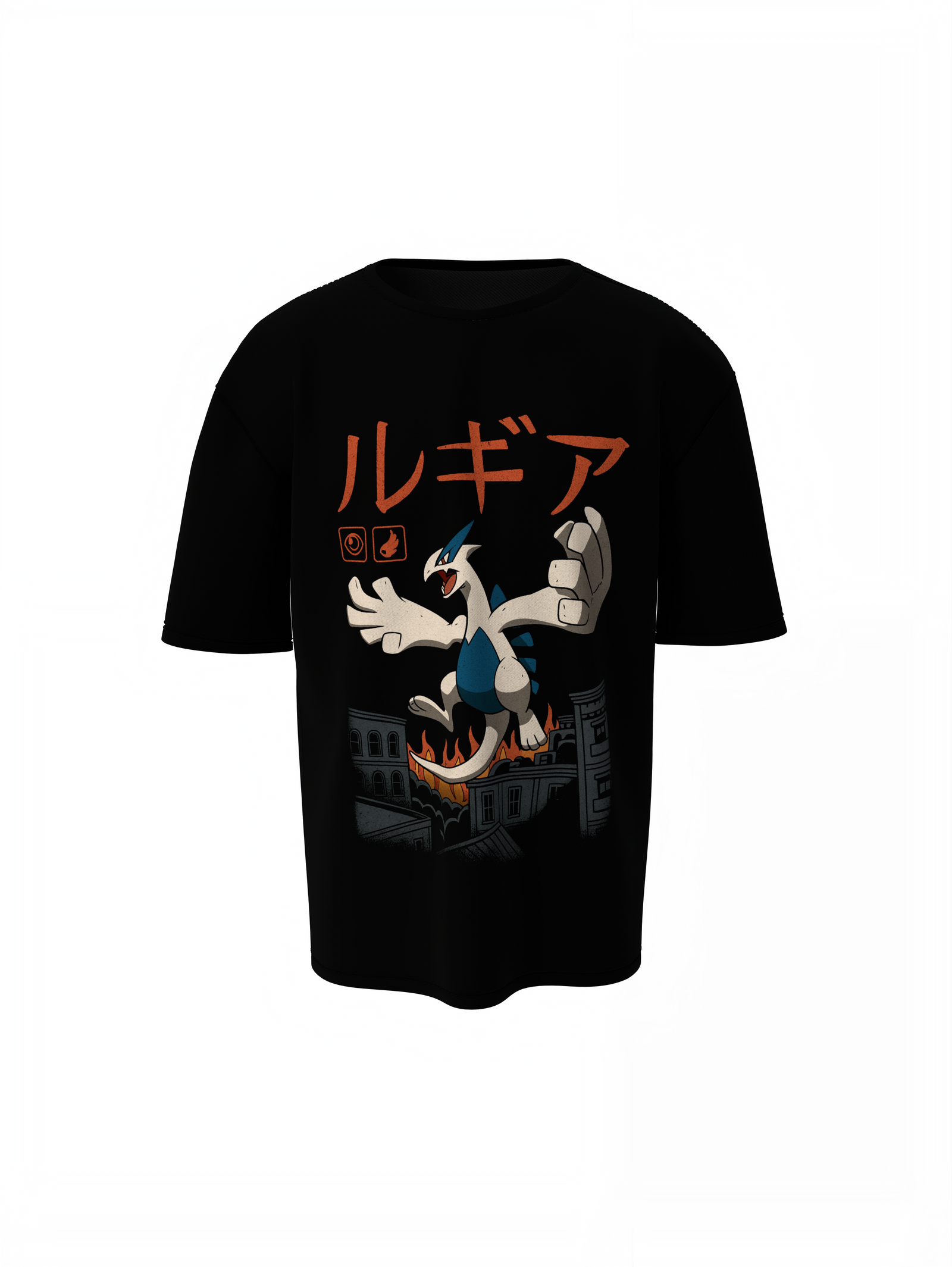 Lugia Oversized T-Shirts Pokémon Streetwear Graphic Style Tee