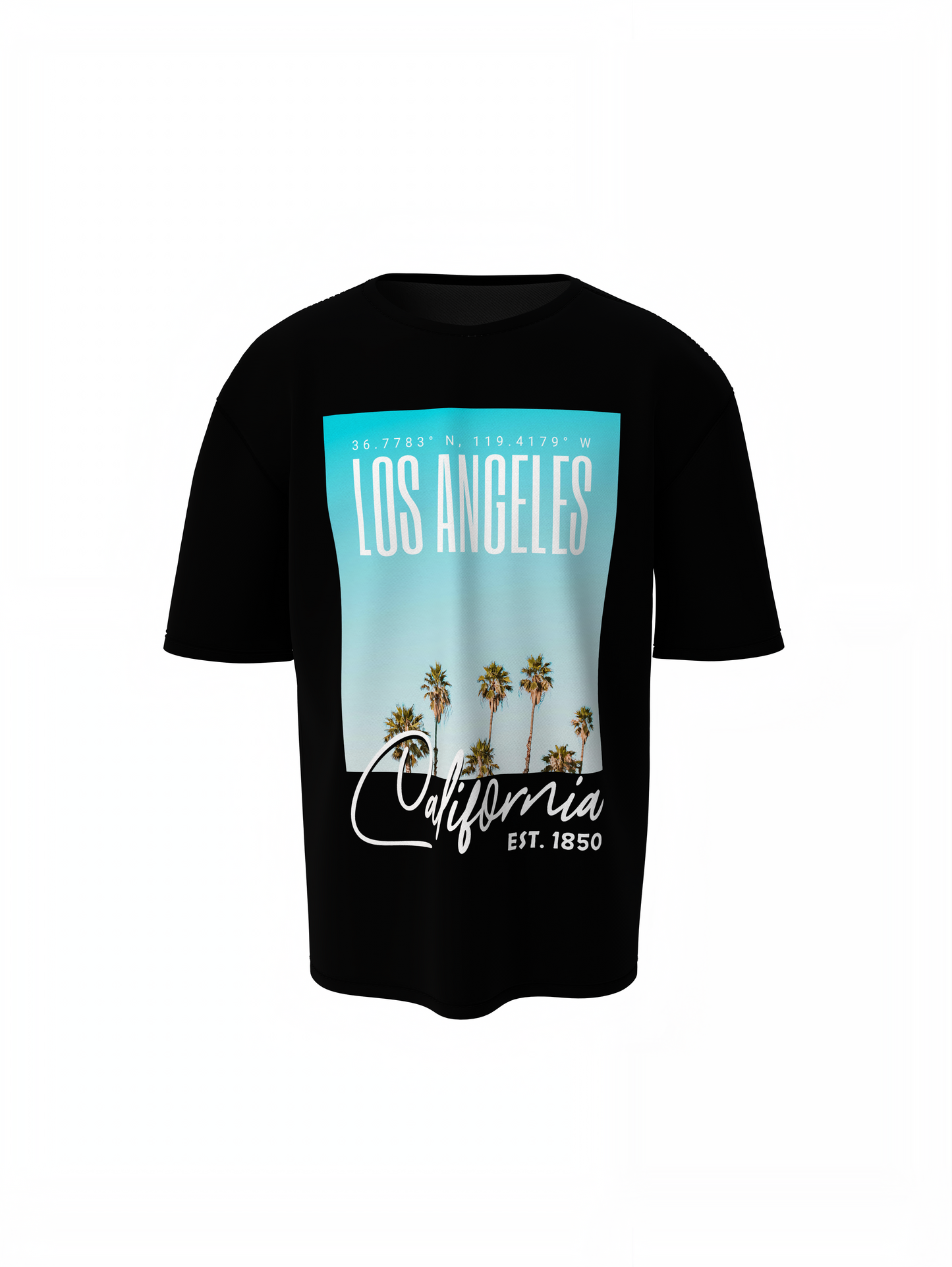 California 1850 Oversized T-Shirt Trendy Streetwear