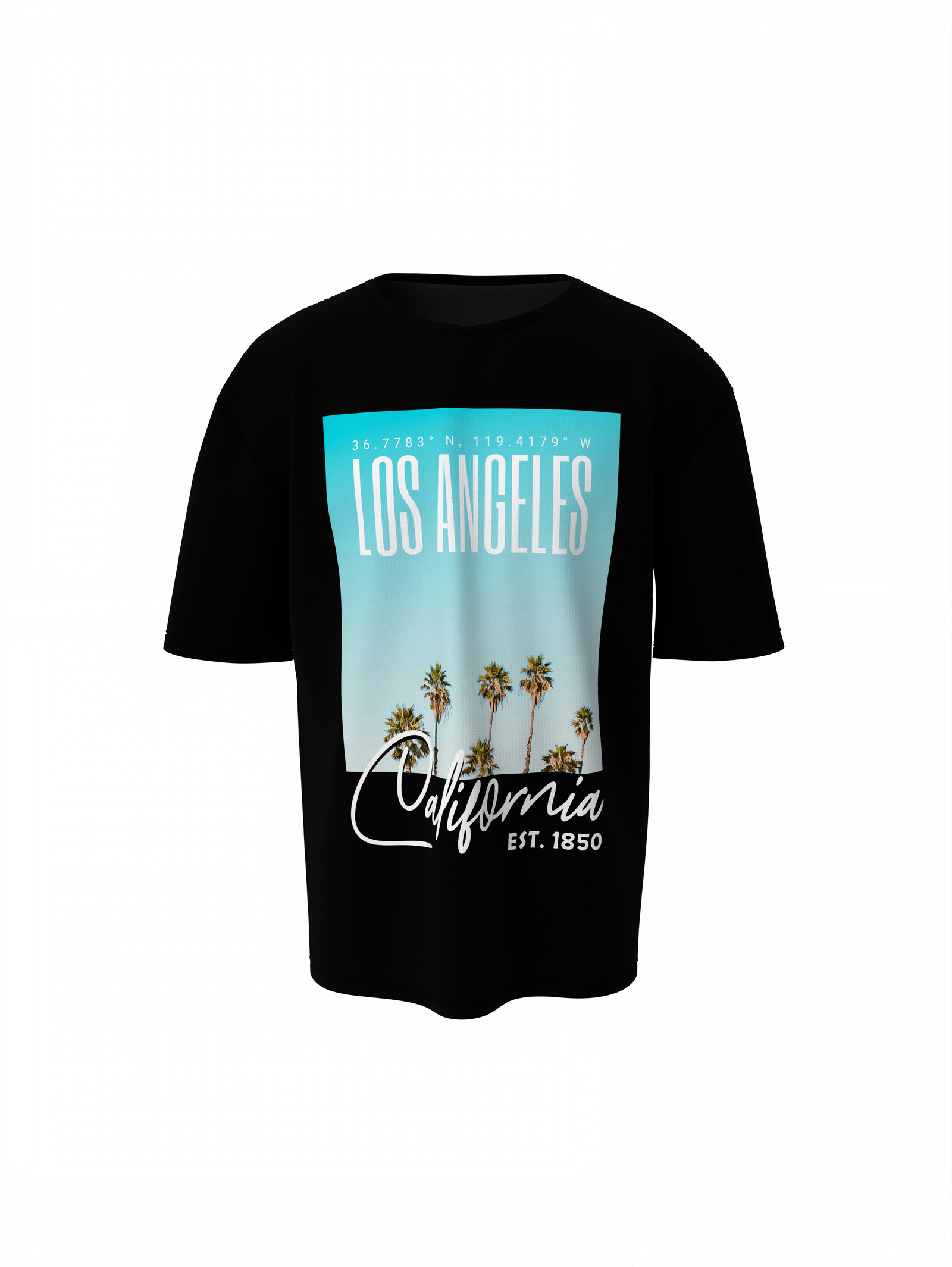 California 1850 Oversized T-Shirt Trendy Streetwear