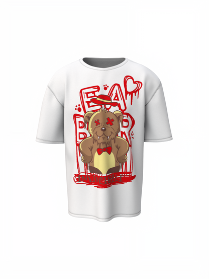 Bear Invincible Oversized T-Shirt Comfortable Relaxed Fit Tee