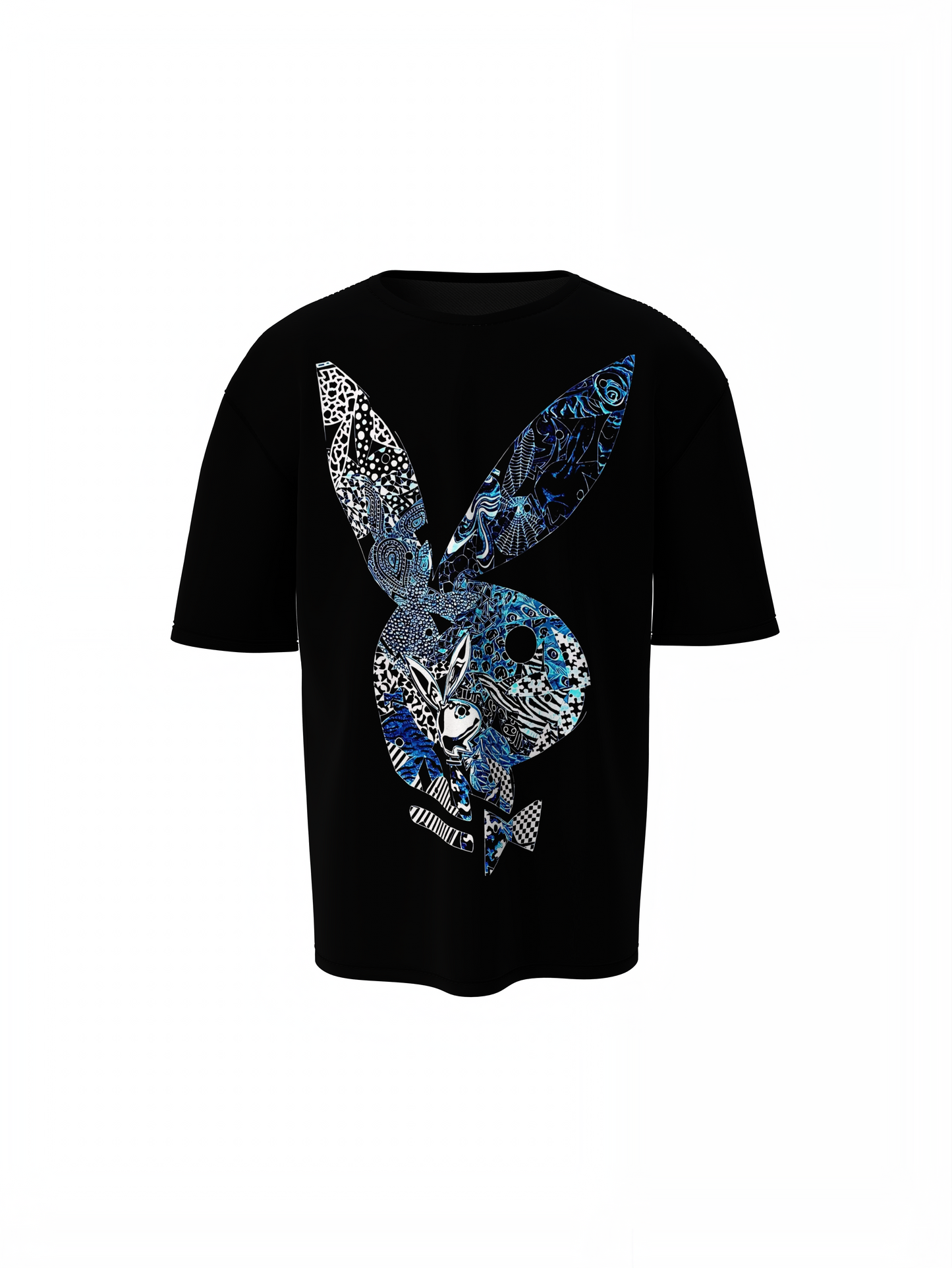 Playboy Iconic Print Black Oversized T-Shirt – Bold Streetwear