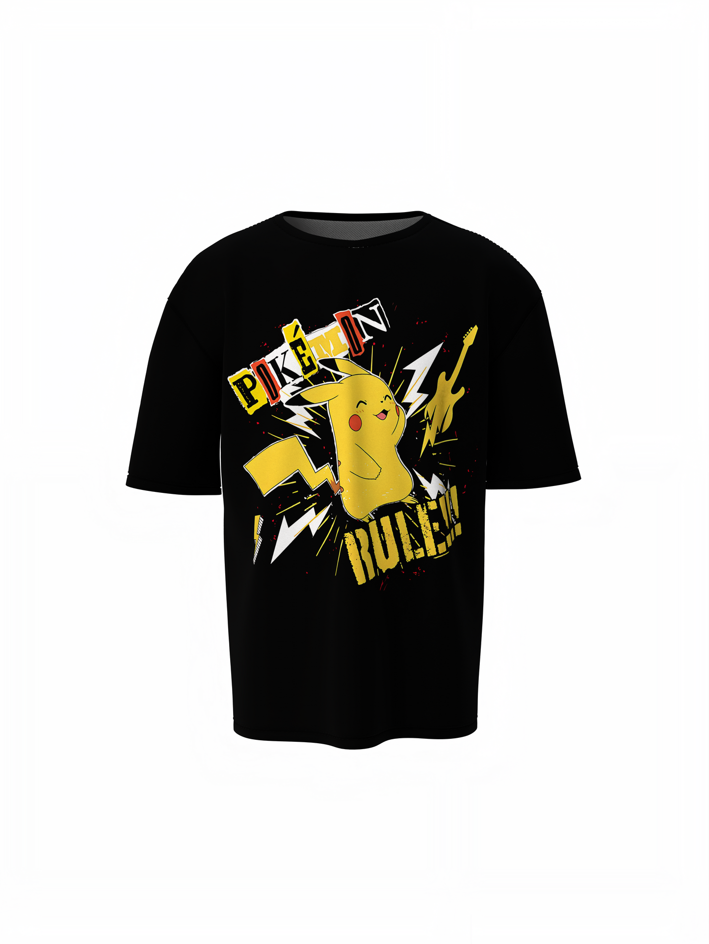Pokemon Rule Oversized Black T-Shirt – Relaxed Fit Graphic