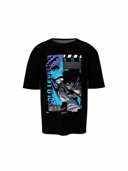Solo Leveling Oversized T-Shirt Anime Streetwear Casual Tee
