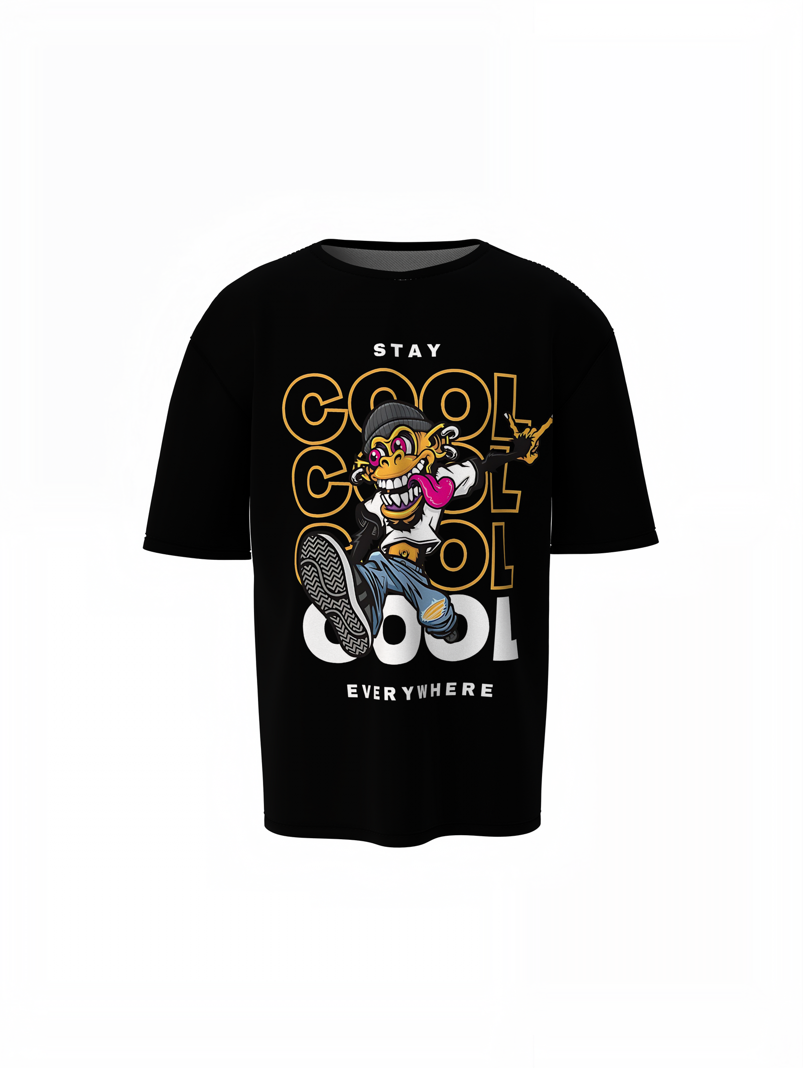 Stay Cool Oversized T-Shirt Trendy Casual Streetwear