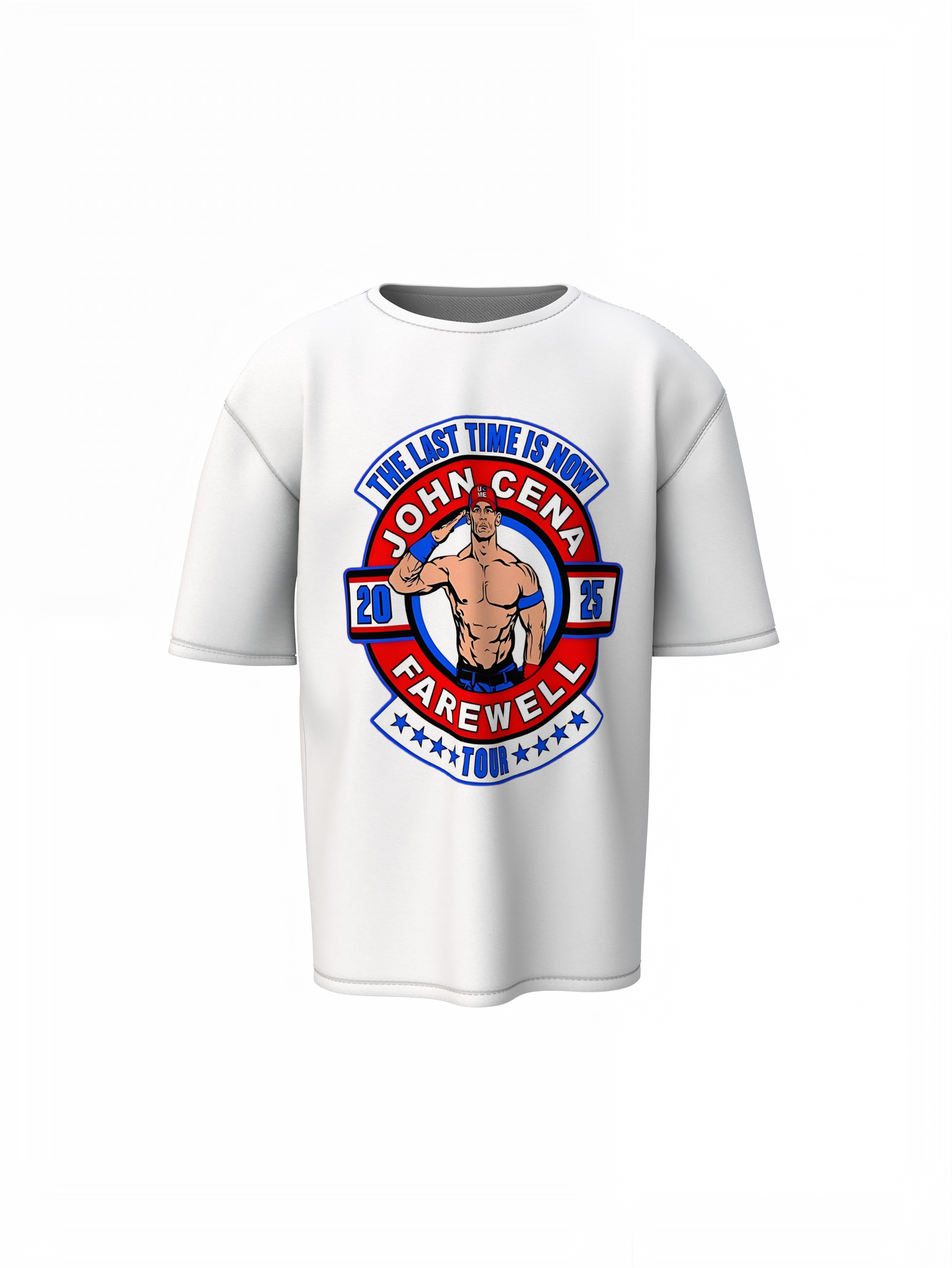 John Cena Farewell Oversized T-Shirts Bold Wrestling Design