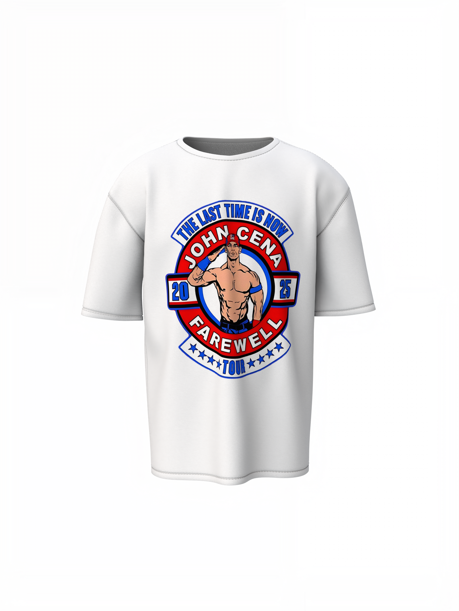 John Cena Farewell Oversized T-Shirts Bold Wrestling Design
