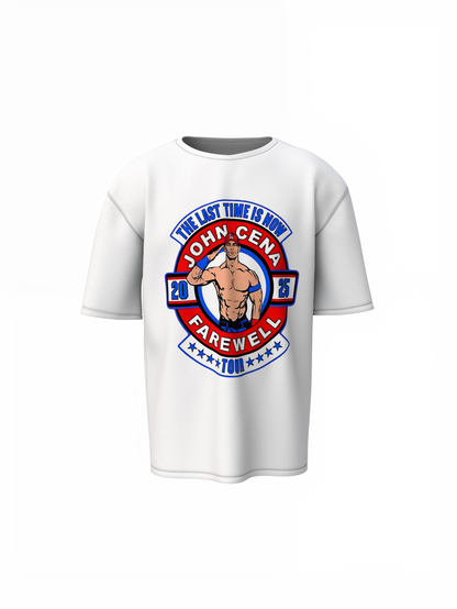 John Cena Farewell Oversized T-Shirts Bold Wrestling Design