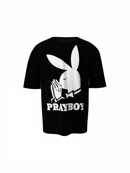Playboy Heritage Black Oversized T-Shirt – Trendy Graphic Tee