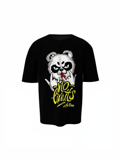 Panda No Limits Oversized T-Shirt Bold Streetwear