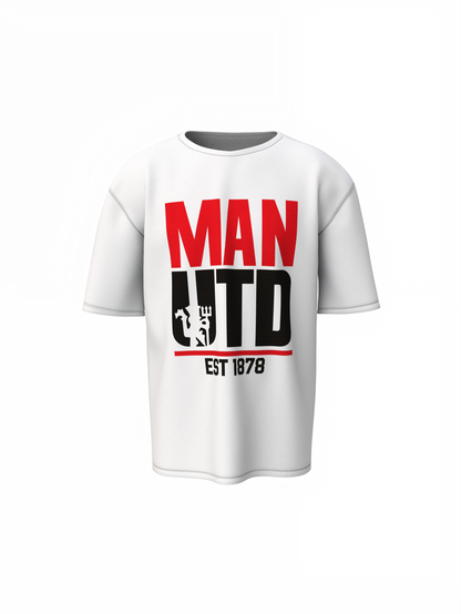Man UTD Oversized T-Shirts – Bold Football Fan Graphic Tee