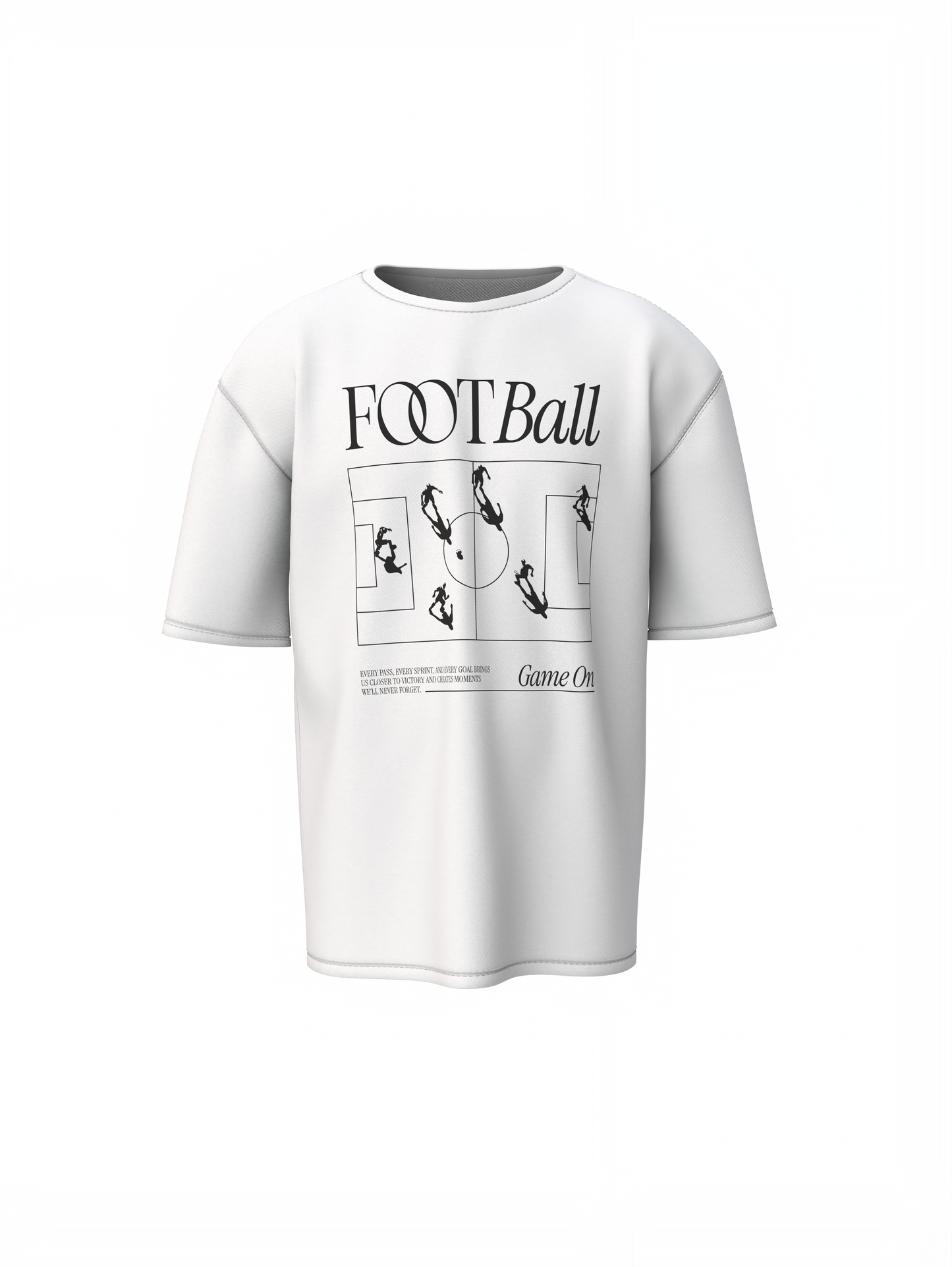 Game On Oversized T-Shirt Football Streetwear Energy T-Shirts