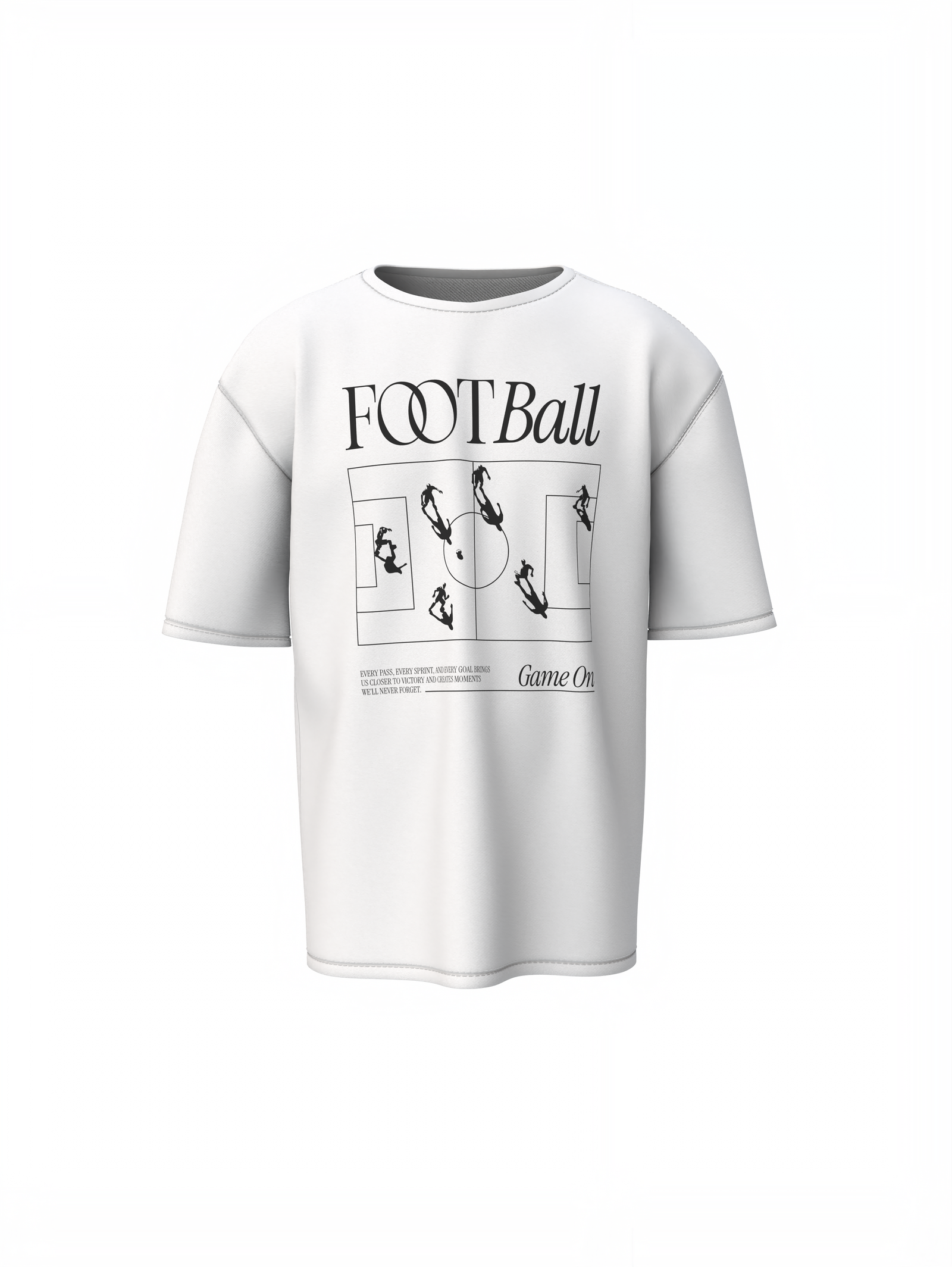 Game On Oversized T-Shirt Football Streetwear Energy T-Shirts