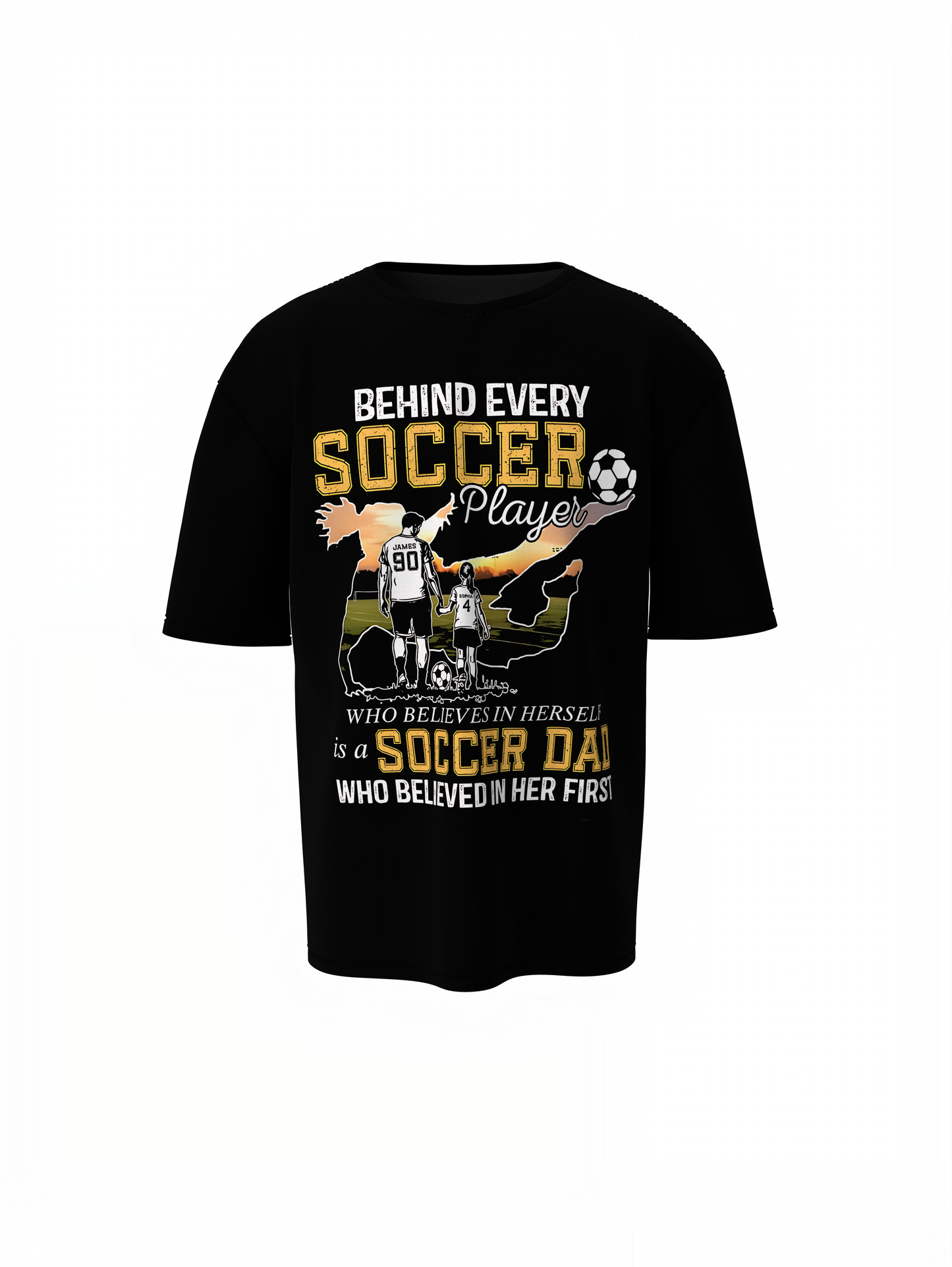 Soccer Player Oversized T-Shirt for Football Fan Streetwear
