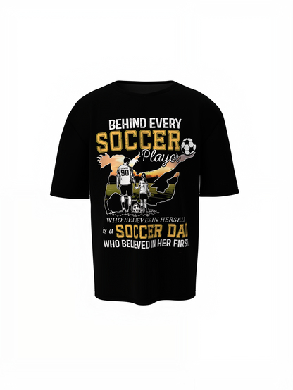 Soccer Player Oversized T-Shirt for Football Fan Streetwear