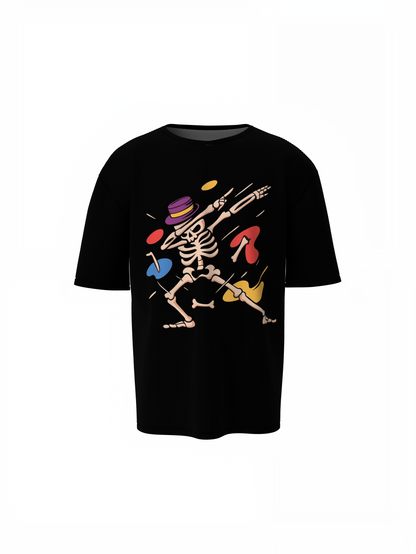 Skeleton Dab Oversized T-Shirts Unique Cool Streetwear Look
