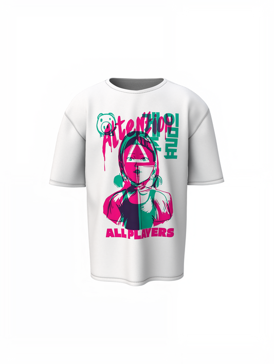 Attention All Players Oversized T-Shirt Game-Inspired Style