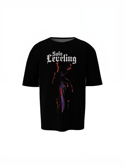 Solo Leveling Shadow Oversized T-Shirts  Dark Anime Wear