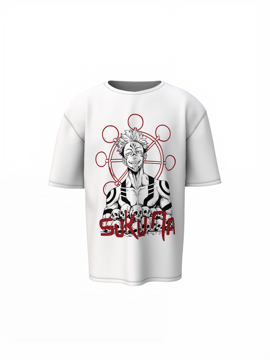 Sukuna Oversized T-Shirt Anime Streetwear Graphic Tee
