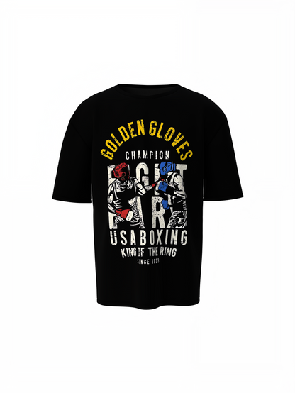 UFC Golden Gloves Oversized T-Shirt Bold Streetwear Tribute