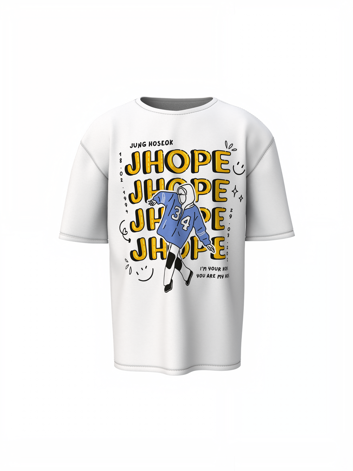 BTS J-Hope Oversized T-Shirt – Iconic K-Pop Streetwear Style