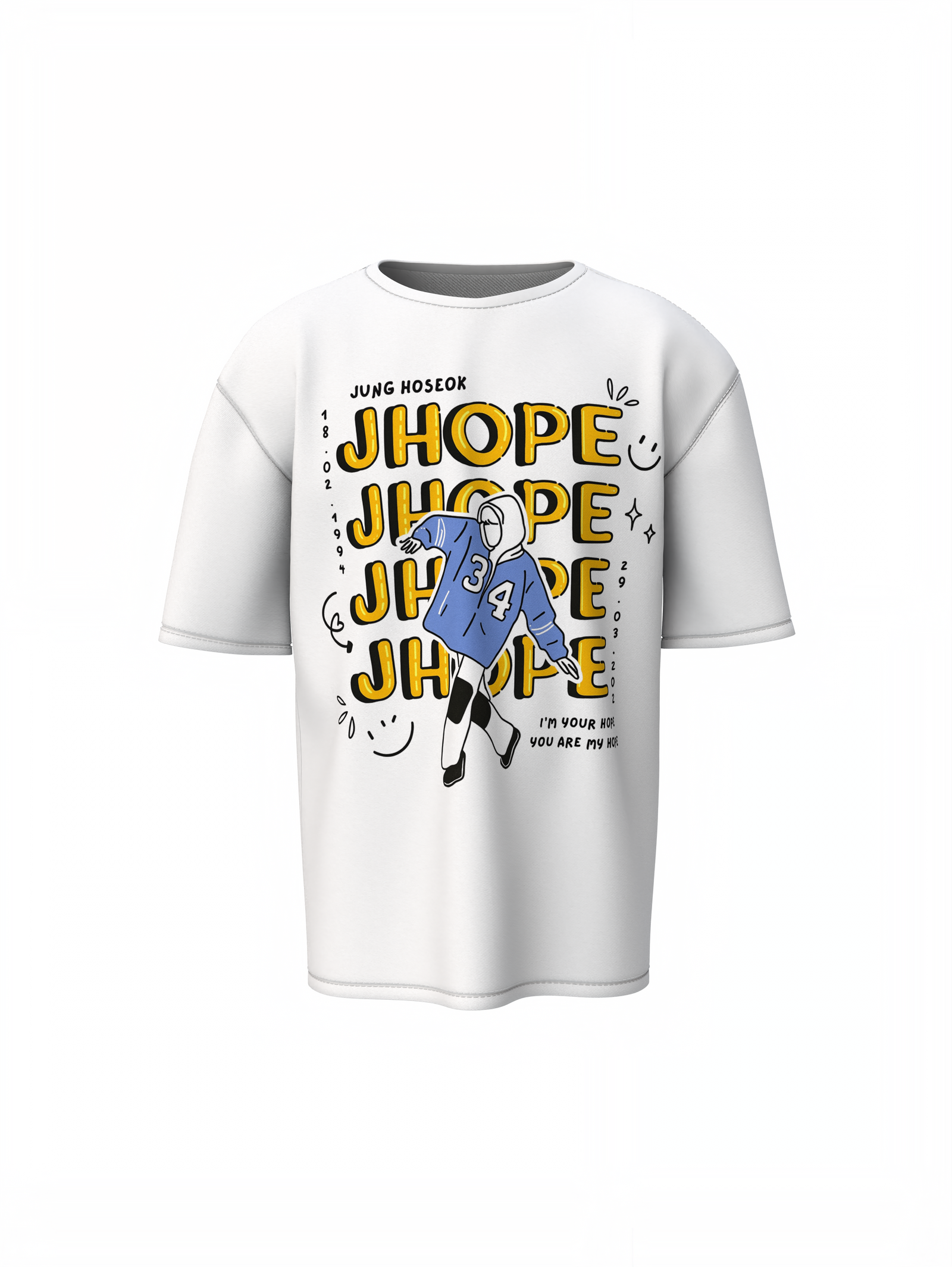 BTS J-Hope Oversized T-Shirt – Iconic K-Pop Streetwear Style