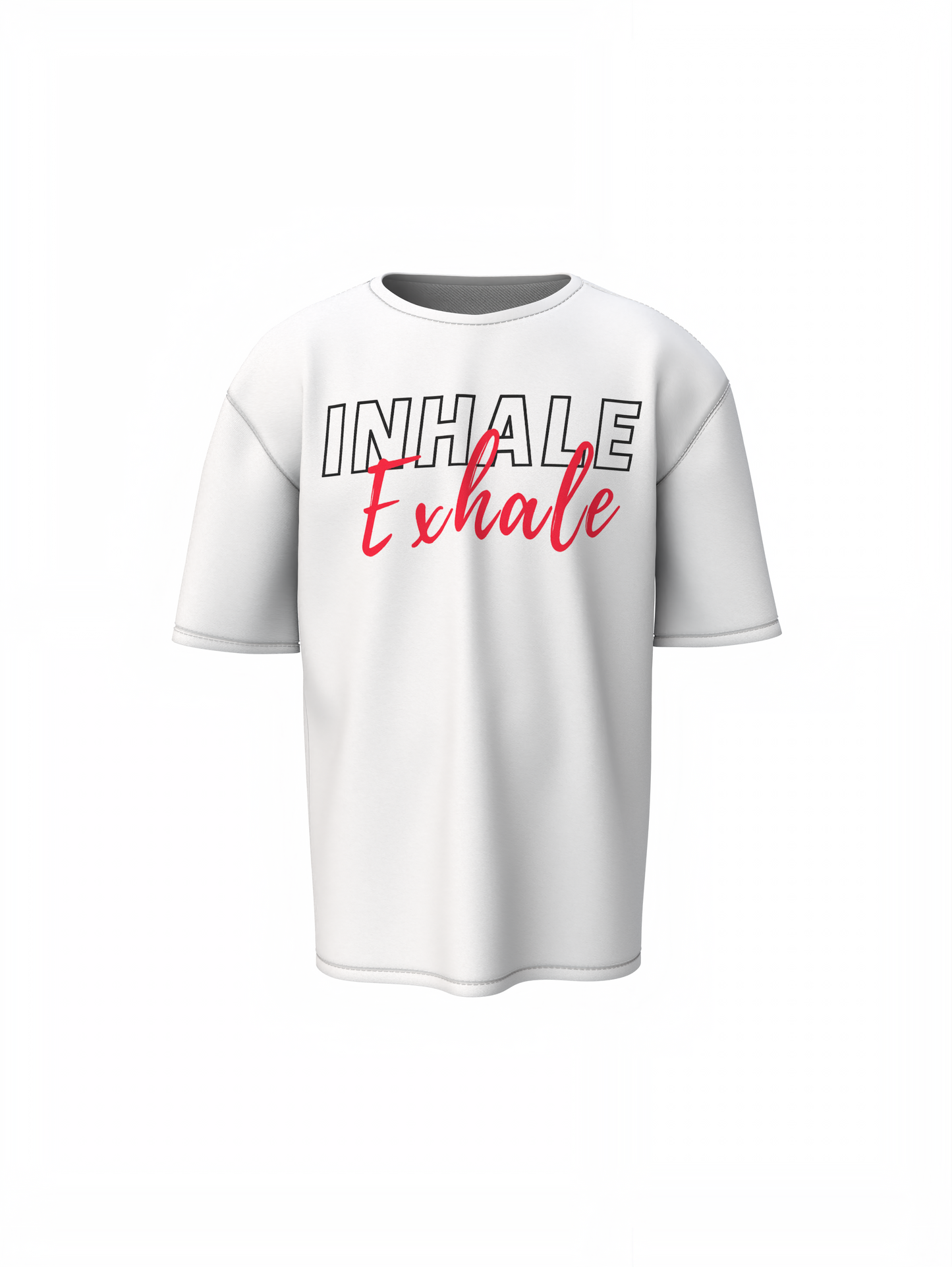 Inhale Exhale Oversized T-Shirt Relaxed Yoga Streetwear Tee