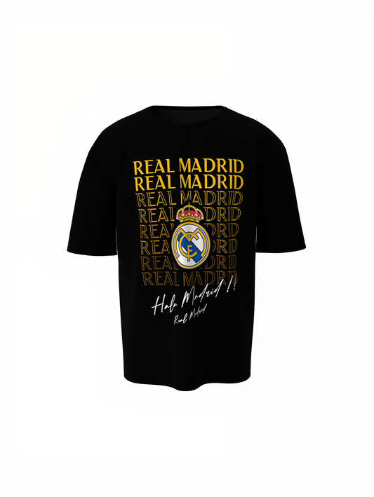 Real Madrid Oversized T-Shirt Printed Streetwear Style